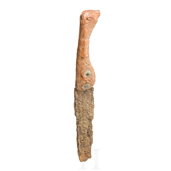 Sax mit Beingriff und "B&auml;renkopf" am Knauf, Merowingerzeit, 6. - fr&uuml;hes 7. Jhdt. n. Chr.