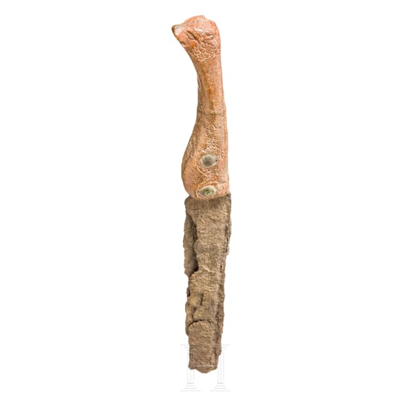 Sax mit Beingriff und "B&auml;renkopf" am Knauf, Merowingerzeit, 6. - fr&uuml;hes 7. Jhdt. n. Chr.