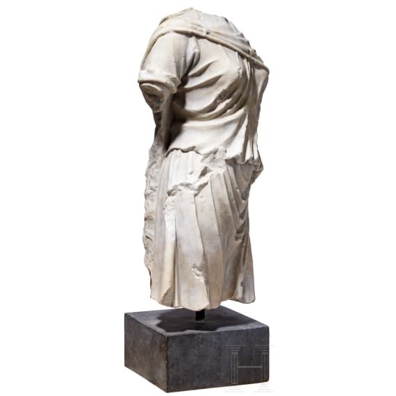 Klassizistischer Marmortorso nach dem Vorbild einer antiken Artemis-Statue, um 1800 - fr&uuml;hes 19. Jhdt.