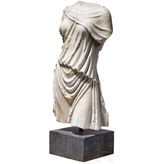 Klassizistischer Marmortorso nach dem Vorbild einer antiken Artemis-Statue, um 1800 - fr&uuml;hes 19. Jhdt.