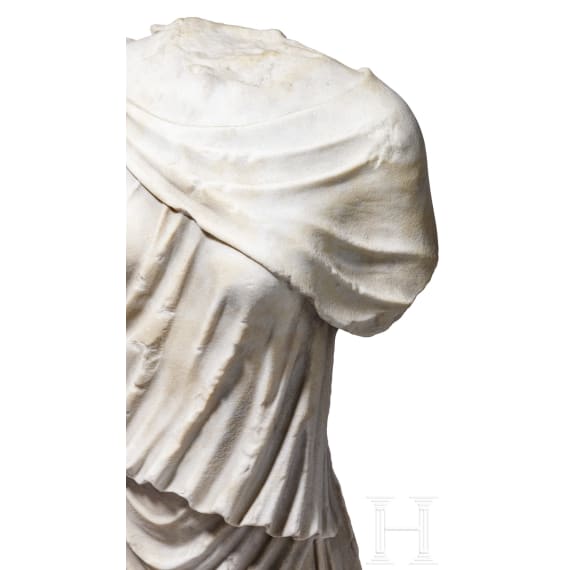 Klassizistischer Marmortorso nach dem Vorbild einer antiken Artemis-Statue, um 1800 - fr&uuml;hes 19. Jhdt.
