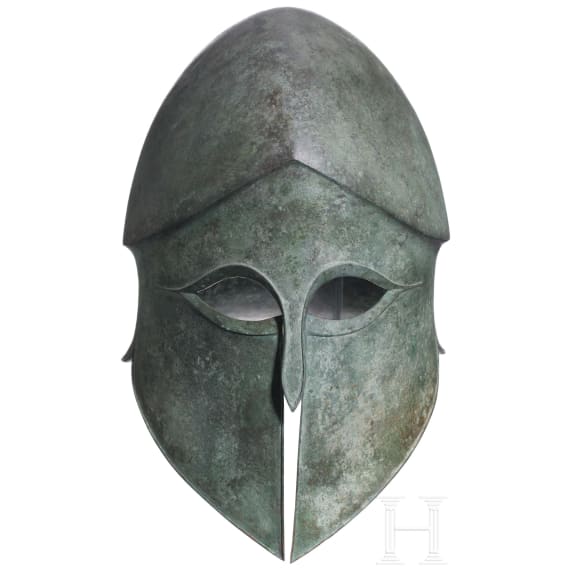 Hochwertige Kopie eines korinthischen Helmes aus Bronze