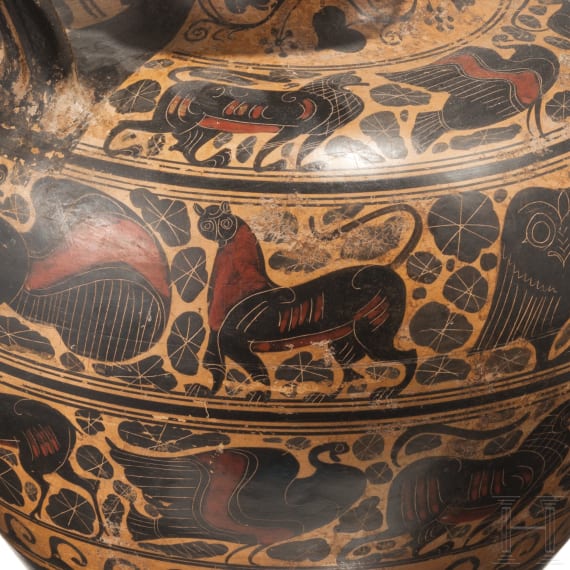 Dekorative Oinochoe nach antikem Vorbild, Ende 19. - Anfang 20. Jhdt.