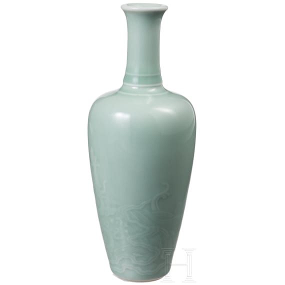 Kleine Seladon-Vase, China, wahrscheinlich 19./20. Jhdt.