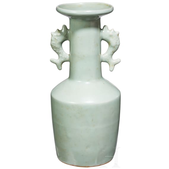 Longquan-Seladon-Mallet-Vase "Kinuta", China, wohl s&uuml;dliche Song-Dynastie