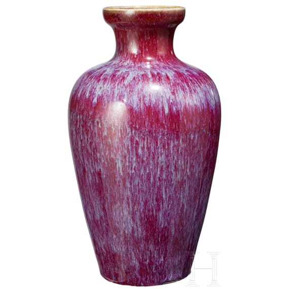 Vase mit Flamb&eacute;-Glasur und Qianlong-Sechszeichenmarke, China, 18./19. Jhdt.