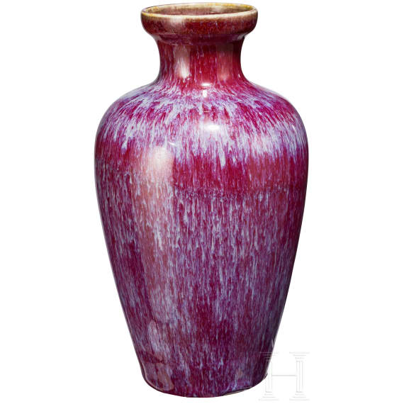 Vase mit Flamb&eacute;-Glasur und Qianlong-Sechszeichenmarke, China, 18./19. Jhdt.