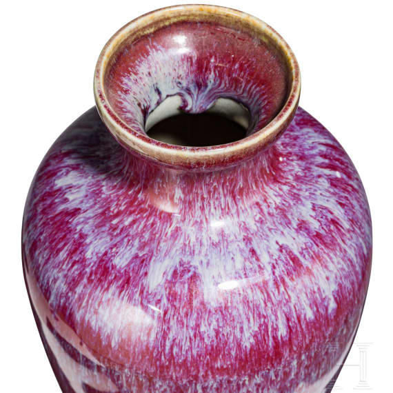 Vase mit Flamb&eacute;-Glasur und Qianlong-Sechszeichenmarke, China, 18./19. Jhdt.