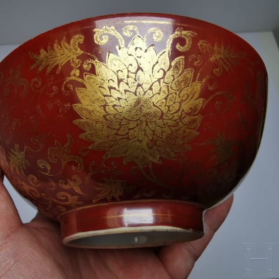 Schale mit Lotusbl&uuml;ten, China, wohl Ende 19./Anfang 20. Jhdt.