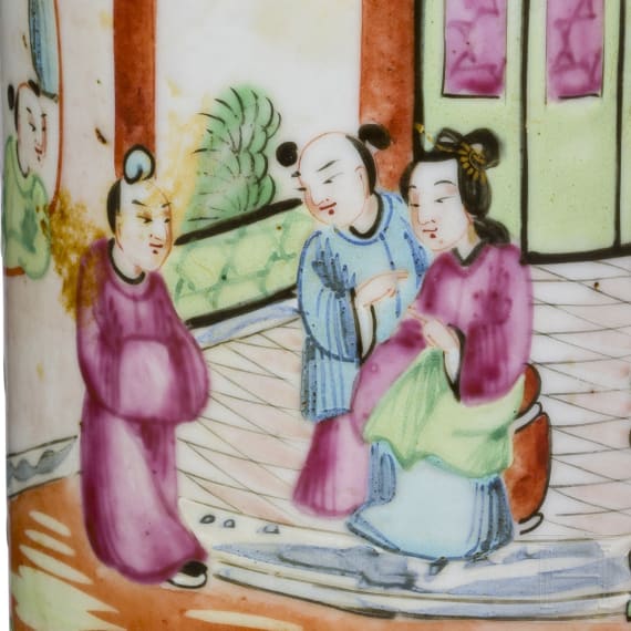 Ein Paar Pinselwascher im Famille-rose-Stil, China, um 1900