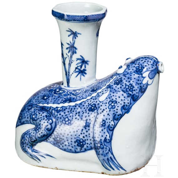 Kendi (Wassergef&auml;&szlig;) in Froschform, China, wahrscheinlich Anfang Qing-Dynastie
