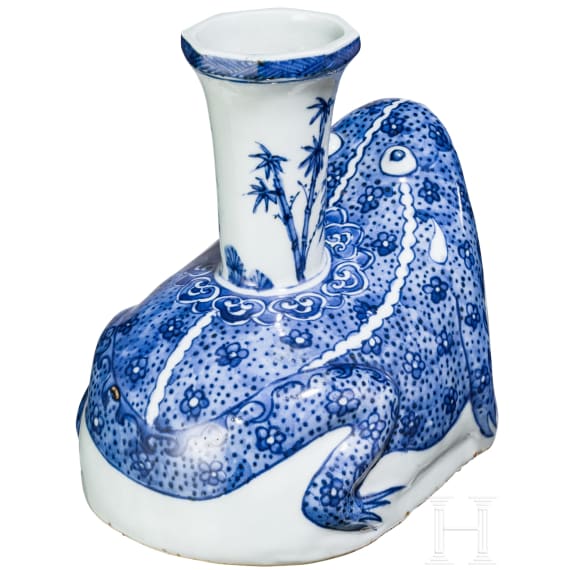 Kendi (Wassergef&auml;&szlig;) in Froschform, China, wahrscheinlich Anfang Qing-Dynastie