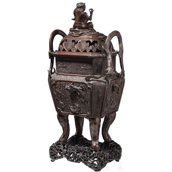 Gro&szlig;er Weihrauchbrenner aus Bronze, China, 19. Jhdt.
