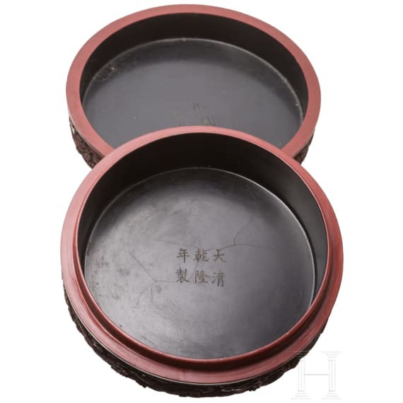 Rotlackdose "Neun Drachen", China, Qing-Dynastie, 19. Jhdt.