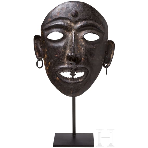 Eiserne Maske eines Shamanen, Nepal/Tibet, 18./19. Jhdt.