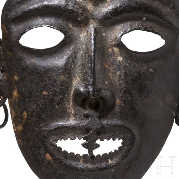 Eiserne Maske eines Shamanen, Nepal/Tibet, 18./19. Jhdt.