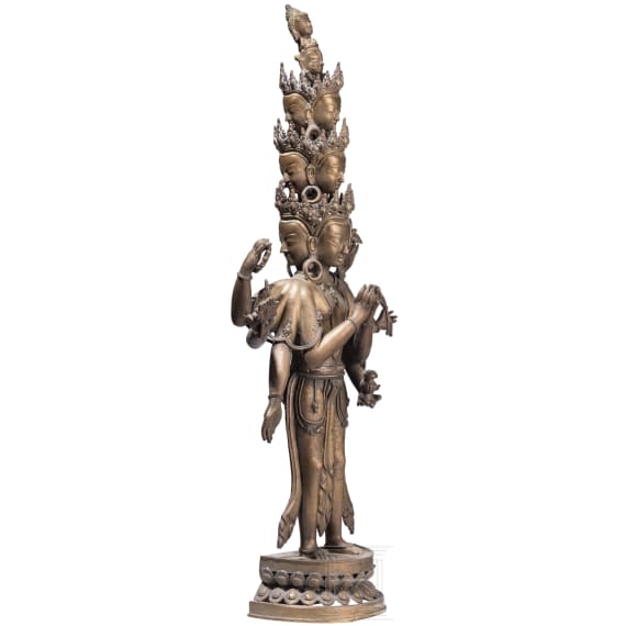 Stehender Avalokiteshvara, Indien, 19. Jhdt.