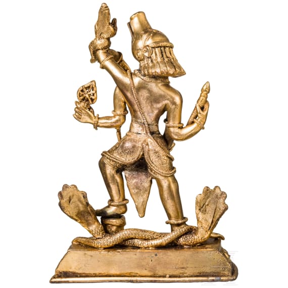 Varaha und Bhudevi aus Bronze, Tibet/Nepal, 18./19. Jhdt.