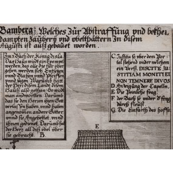 "Das Hexenhaus von Bamberg", Kupferstich, 1627