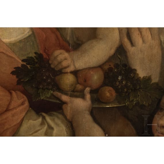 Maria mit Kind und Johannesknabe, Italien, 17. Jhdt.