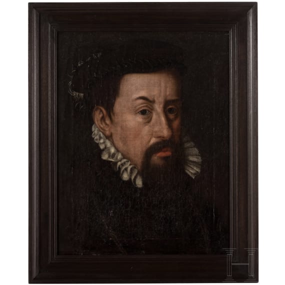 Portr&auml;t des Erzherzogs Ferdinand II. und seiner Gemahlin Philippine Welser aus einer Habsburger Ahnengalerie, deutsch/&Ouml;sterreich, um 1700