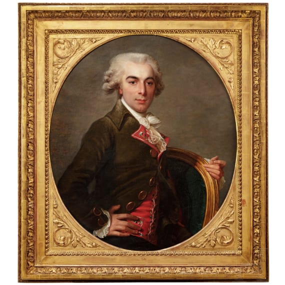 Jean-Laurent Mosnier (1743 - 1808), franz&ouml;sischer Hofmaler- Portr&auml;t eines Adeligen Franz&ouml;sischer Hofmaler Jean Lairent Mosnier (1743-1808) - Portrait eines Adeligen