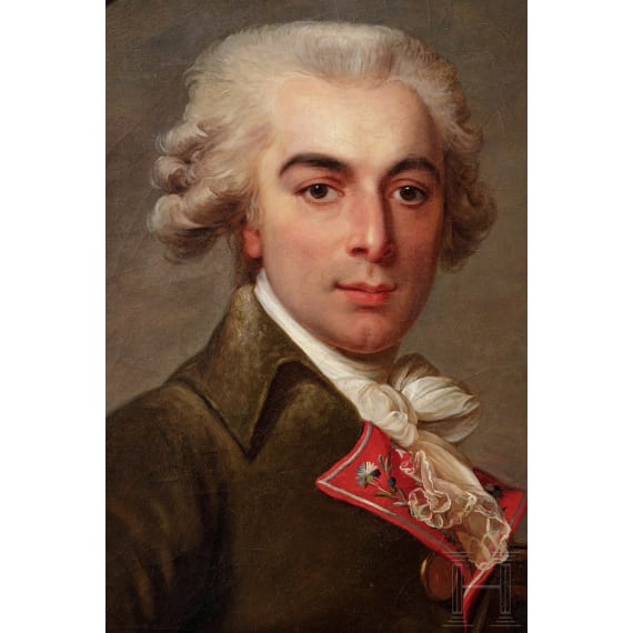 Jean-Laurent Mosnier (1743 - 1808), franz&ouml;sischer Hofmaler- Portr&auml;t eines Adeligen Franz&ouml;sischer Hofmaler Jean Lairent Mosnier (1743-1808) - Portrait eines Adeligen