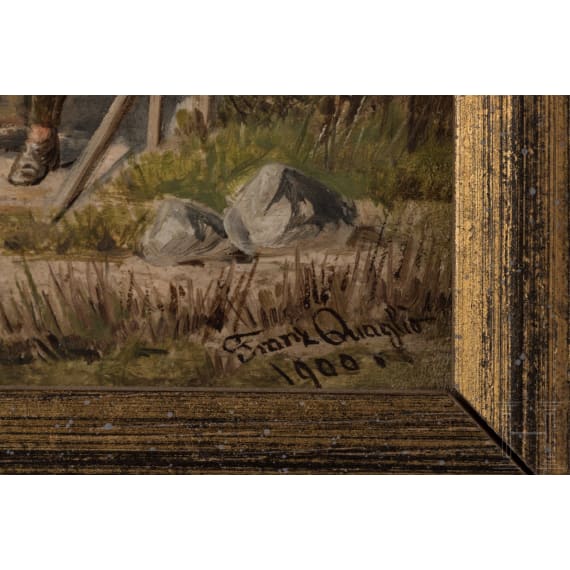 Franz Quaglio, Bayerische Idylle, s&uuml;ddeutsch, datiert 1900