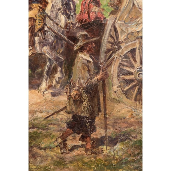 Anton Hoffmann (1863 - 1938), Der Tross, M&uuml;nchen, wohl Anfang 20. Jhdt.