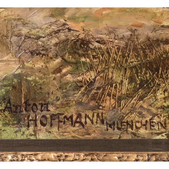 Anton Hoffmann (1863 - 1938), Der Tross, M&uuml;nchen, wohl Anfang 20. Jhdt.