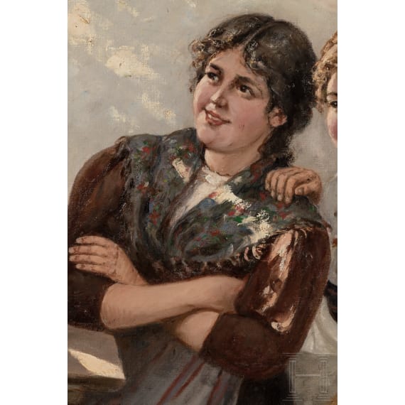 Albert M&uuml;ller-Lingke, "Feierabend", deutsch, 19./fr&uuml;hes 20. Jhdt.