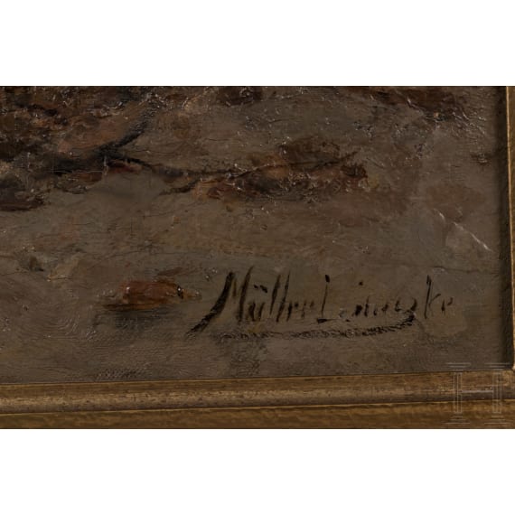 Albert M&uuml;ller-Lingke, "Rast im Walde", deutsch, 19./fr&uuml;hes 20. Jhdt.