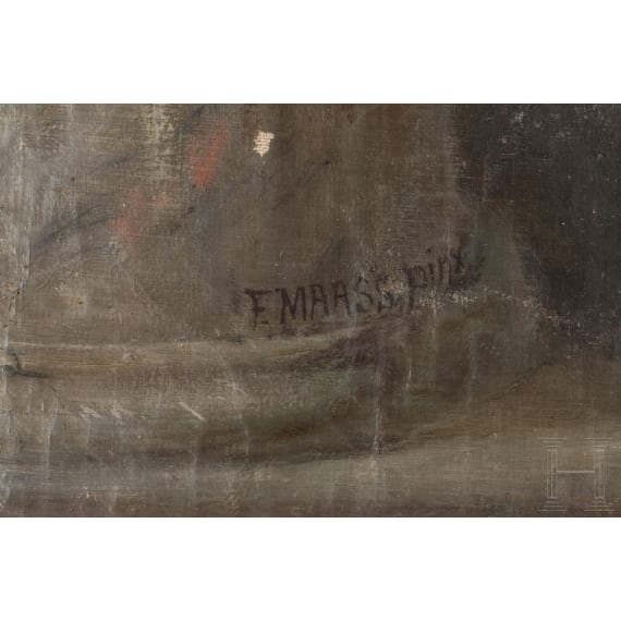 Ferdinand Maass (1837 - 1902), Sch&uuml;tzenscheibe mit Nationalallegorie, Tirol, datiert 1898