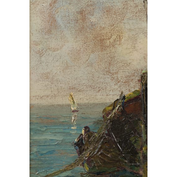Otto Pippel - Im Fischerhafen, deutsch, 1. H&auml;lfte 20. Jhdt.