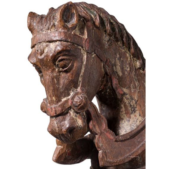 Seltene Skulptur eines sp&auml;tgotischen Ritters, Niederrhein, um 1500