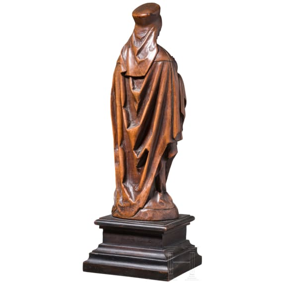 Heiligenfigur aus Buchsbaumholz, Frankreich, 17. Jhdt.