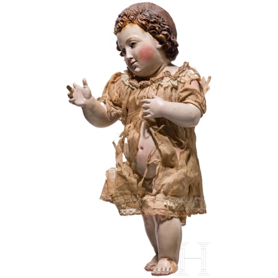 Gefasste Christuskindfigur, Italien, 18. Jhdt.