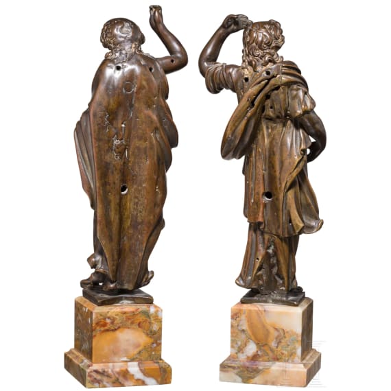 Ein Paar feine Renaissance-Bronzen, Italien oder Frankreich, um 1600