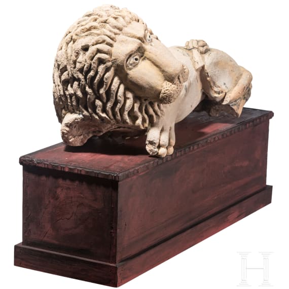 Landshuter L&ouml;we aus Terrakotta, deutsch, 17./18. Jhdt.