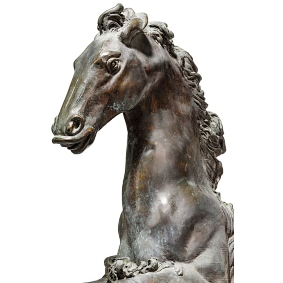 Ein Paar Hippocampi aus Bronze, Italien, 19. Jhdt.