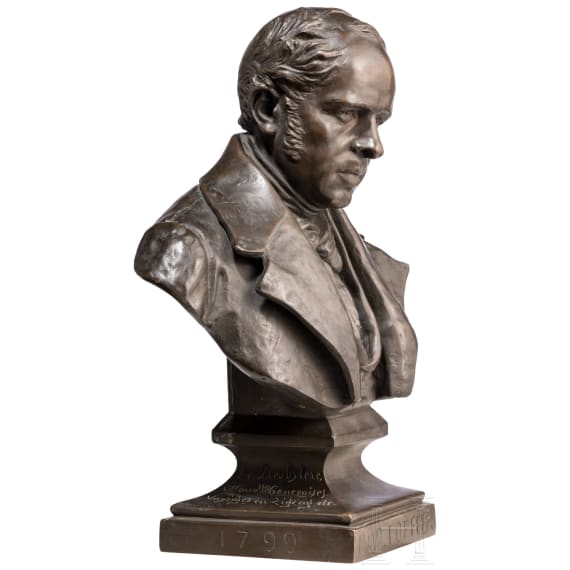 Rodolphe T&ouml;pffer (1799 - 1846) - Bronzeb&uuml;ste