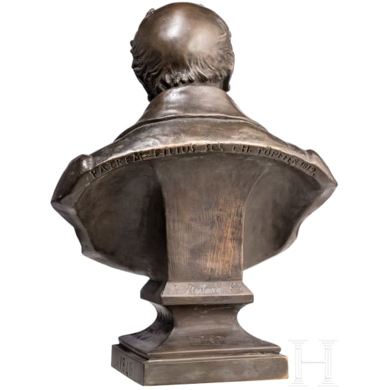 Rodolphe T&ouml;pffer (1799 - 1846) - Bronzeb&uuml;ste
