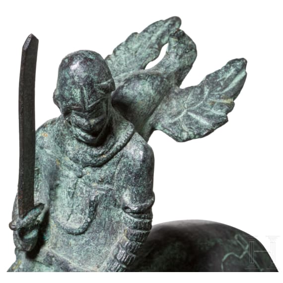 Nachbildung des Reiterstandbildes von Cangrande I. della Scala in Bronze, Italien, 19. Jhdt.