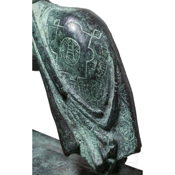 Nachbildung des Reiterstandbildes von Cangrande I. della Scala in Bronze, Italien, 19. Jhdt.