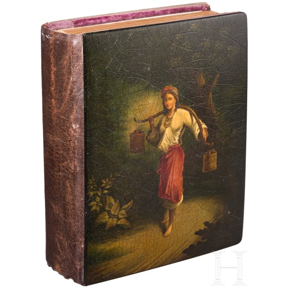 Lack-Fotoalbum, Russland, Ostaschkowo, Werkstatt Osip F. Wischnjakow mit S&ouml;hnen, 1882 - 1888