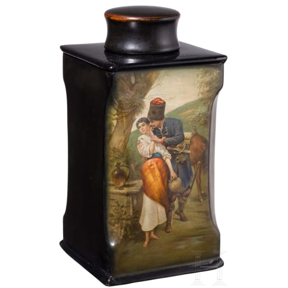 Gro&szlig;e Lackteedose, Russland, Ostaschkowo, Werkstatt Osip F. Wischnjakow mit S&ouml;hnen, 1870 - 1872