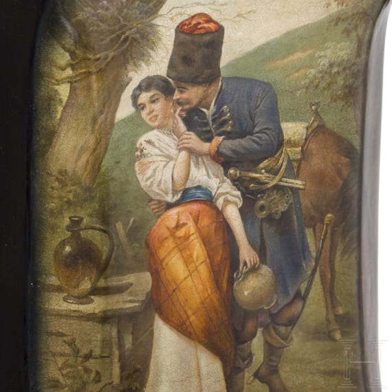 Gro&szlig;e Lackteedose, Russland, Ostaschkowo, Werkstatt Osip F. Wischnjakow mit S&ouml;hnen, 1870 - 1872