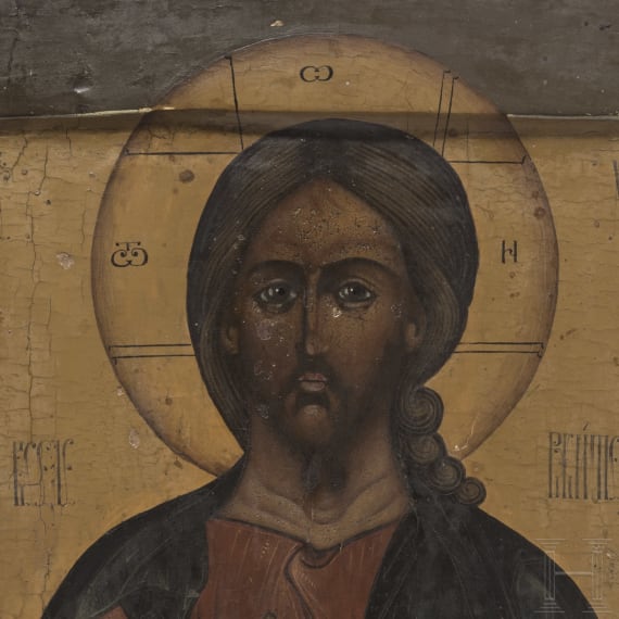 Ikone mit Christus Pantokrator, Russland, um 1800