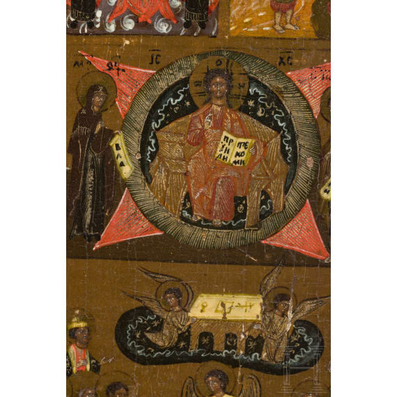 Wochenikone mit Sechstagewerk (Sedmitza), Russland, 19. Jhdt.