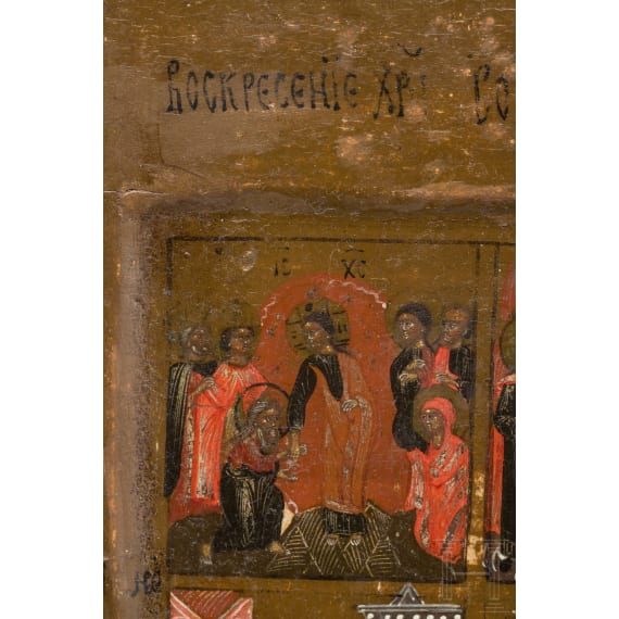 Wochenikone mit Sechstagewerk (Sedmitza), Russland, 19. Jhdt.